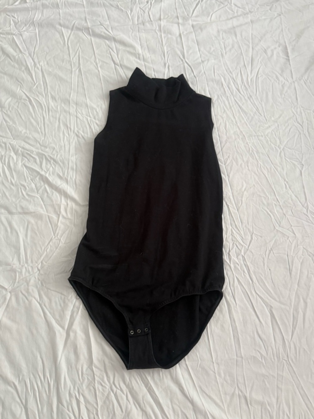 Boston Proper Black Mock Neck Bodysuit Size Small